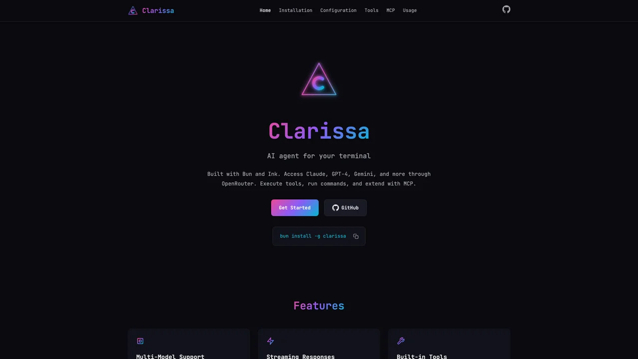 Screenshot of Clarissa