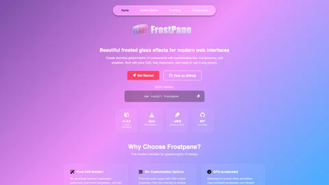 Screenshot of Frostpane